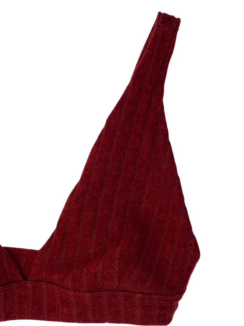 Alo Yoga Ribbed Take Comfort Bra in Cranberry